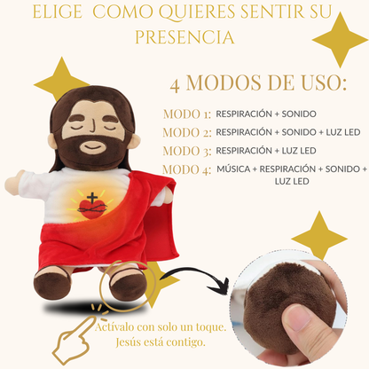Peluche Jesús Contigo – Tu Refugio Anti-Estrés Diario